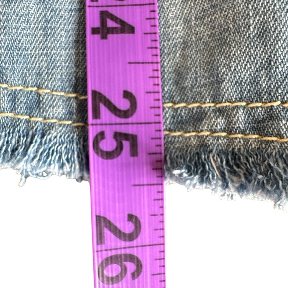 ANTHROPOLOGIE PILCRO Ruffle-Neck Denim Swing Blouse, Size XL. - Picture 9 of 9